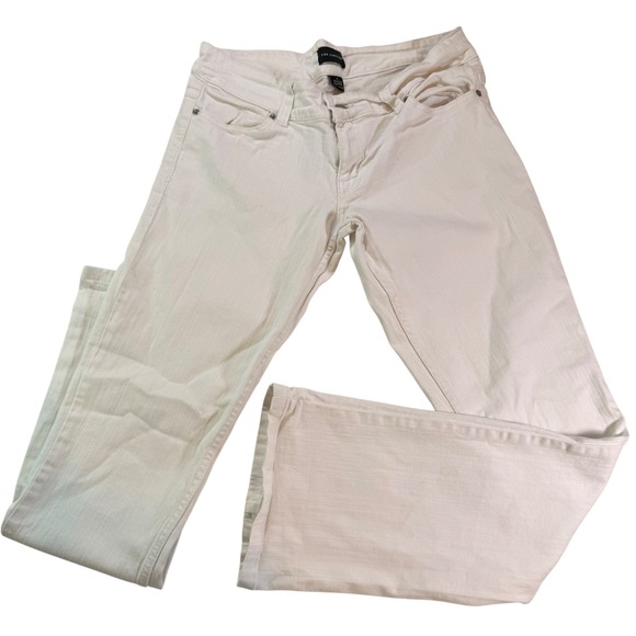 The Limited Denim - The Limited Jeans‎ Women 6 White Bootcut Stretch Cotton Denim Pants Preppy